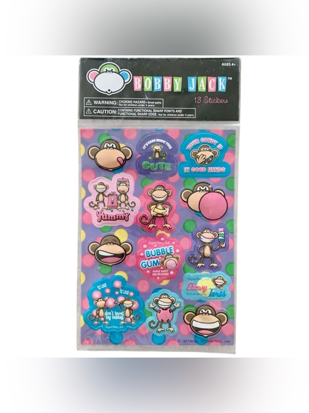 Vintage Bobby Jack New Sealed Puffy Bubble Stickers
New, still sealed.